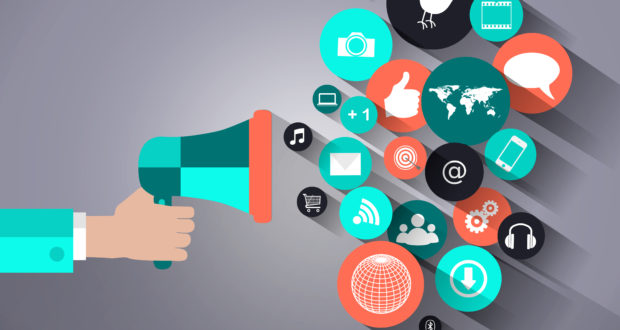 Social media marketing concept